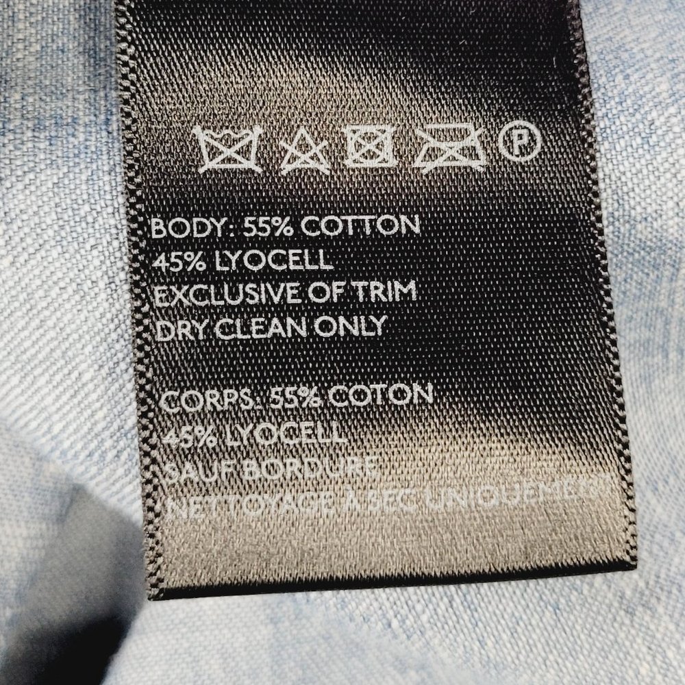 BDG Urban Outfitters Chambray Shirt Blue Size Small Studded Button-Down Western - Picture 8 of 9